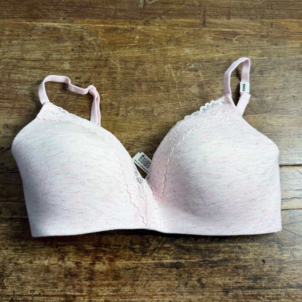 VS Pink Heather Pink tshirt bra size 32D